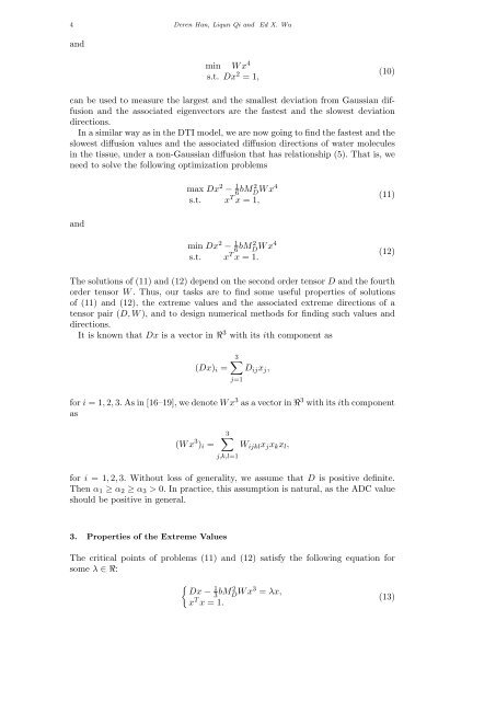 RESEARCH ARTICLE Extreme Diffusion Values for non-Gaussian ...