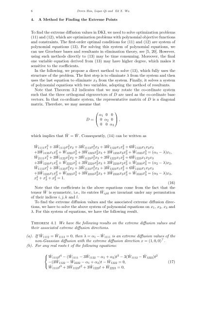 RESEARCH ARTICLE Extreme Diffusion Values for non-Gaussian ...