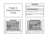 Chapter 8. Fitting Equations to Data - Mechanical Engineering