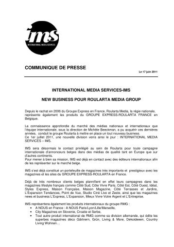 communique de presse - Roularta Media Group