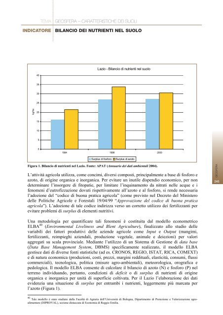 RAPPORTO SULLO STATO DELL'AMBIENTE DEL ... - Regione Lazio