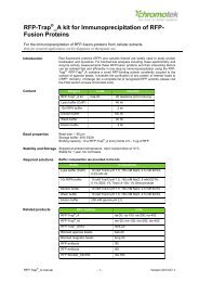 RFP-TrapÂ®_A kit for Immunoprecipitation of RFP ... - ChromoTek