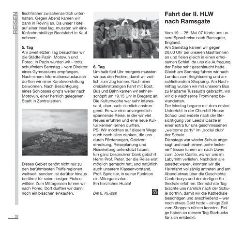 23. jahresbericht 2006/2007 - Sacre Coeur Riedenburg