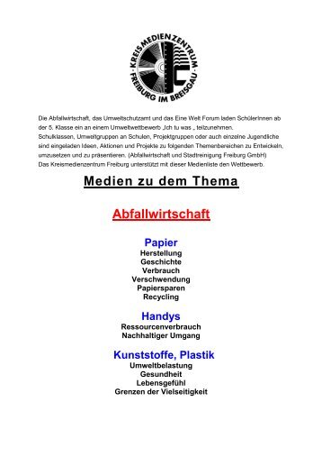 PDF Medienliste - Eine Welt Forum Freiburg