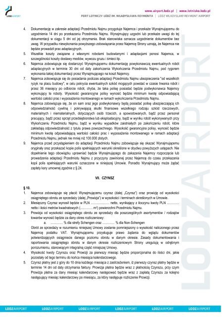 Umowa najmu - Biuletyn Informacji Publicznej Portu Lotniczego ÅÃ³dÅº