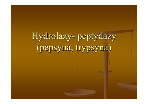 Enzymy trypsyna i pepsyna