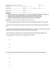 Worksheet 11 on characteristics of types of bonds Date:______ ...