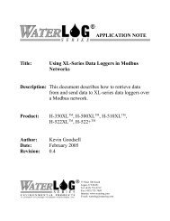 Modbus Application Note - WaterLOG