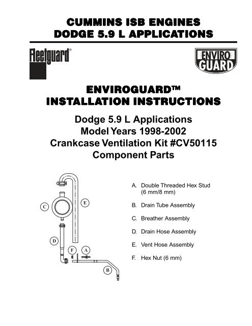 Enviroguard Manual B Engine