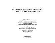 Successful Market Design and Electricity Markets - KnowledgePlex