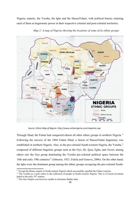 The Yoruba Nationalist Movements, Ethnic Politics and Violence: A ...