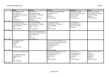 Kurspläne BA BWL 6. Sem. SS 2013 Seite 1 von 6