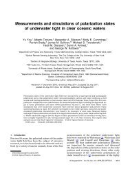 Measurements and simulations of polarization states of ... - Bio Utexas