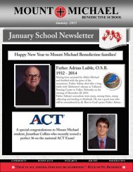 News Letter - Mount Michael Benedictine School