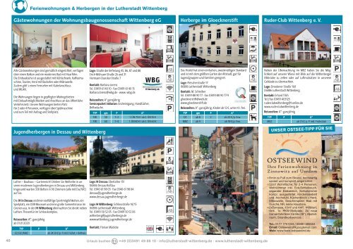 Urlaubsmagazin Lutherstadt Wittenberg 2019