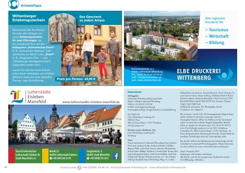 Urlaubsmagazin Lutherstadt Wittenberg 2019