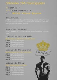 Offizieller DM-Trainingsplan