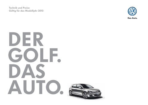 pdf-Download Preisliste VW Golf 7 - Volkswagen AG