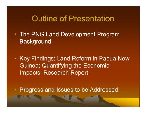 Dr Thomas Webster - Land and Employment - PNG Institute of ...