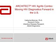 ARCHITECT® HIV Ag/Ab Combo: Moving HIV ... - The AIDS Institute