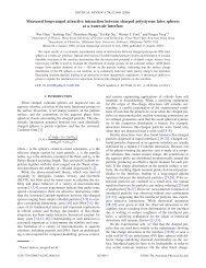 Measured long-ranged attractive interaction between charged ...