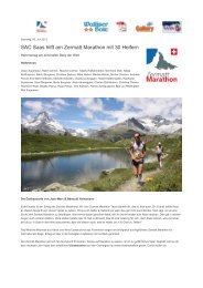 SAC Saas hilft am Zermatt Marathon mit 30 Helfern