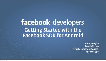 Getting Started with the Facebook SDK for Android