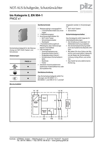 NOT-AUS-Schaltgeräte, Schutztürwächter - Goering GmbH ...