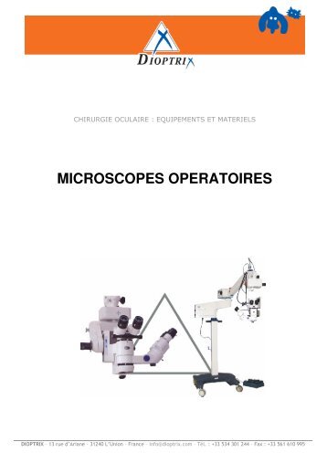 Brochure Microscopes.. - Dioptrix