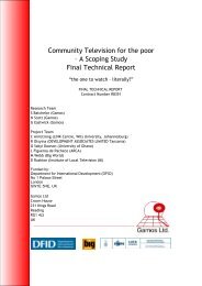 Community Television for the poor – A Scoping Study Final ...
