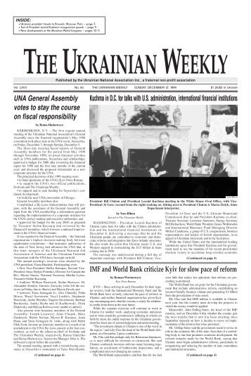 50_December 12, 1999 - The Ukrainian Weekly