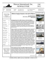 Tug Boat Market Report - May 2013 - Marcon International, Inc.