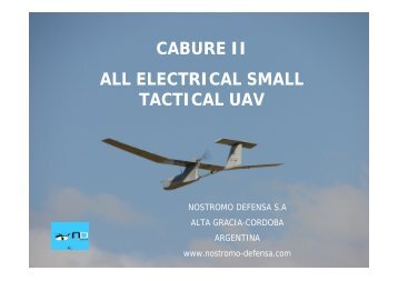 cabure ii all electrical small tactical uav - Nostromo Defensa