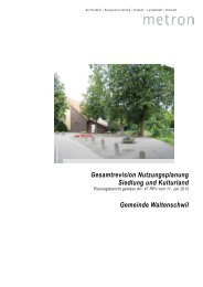 Planungsbericht nach Art. 47 RPV - Waltenschwil