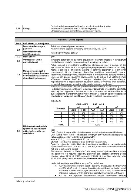 Ic 2016 sd (PDF, 127 kB) - VÃB banka