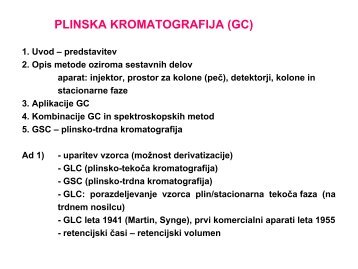 PLINSKA KROMATOGRAFIJA (GC)