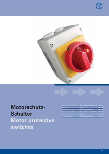 Motorschutz- Schalter Motor protective switches - Eltron