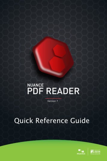 PDF Reader 7 Quick Reference Guide - Nuance