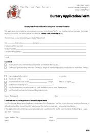 Bursary Application Form - The British Pain Society