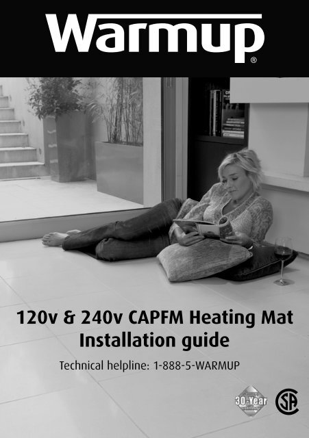 120v 240v Capfm Heating Mat Installation Guide Warmup 120v 240v Capfm Heating Mat
