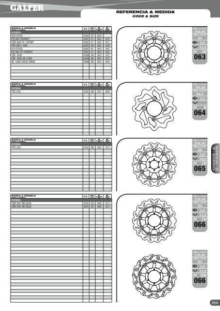 DISCOS DE FRENO Â· BRAKE DISCS - Galfer Brakes