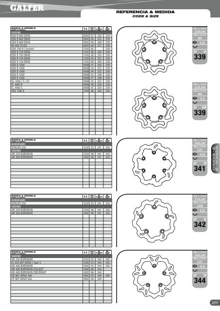 DISCOS DE FRENO Â· BRAKE DISCS - Galfer Brakes