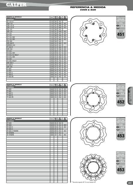 DISCOS DE FRENO Â· BRAKE DISCS - Galfer Brakes