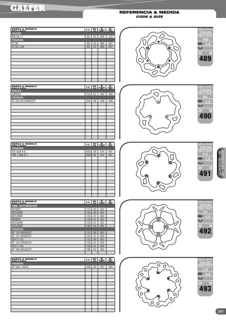 DISCOS DE FRENO Â· BRAKE DISCS - Galfer Brakes