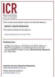 Effects of BRCA2 cis-regulation in normal breast and cancer risk ...