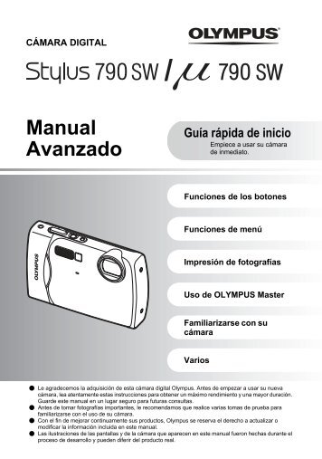 Stylus 790 SW - Manual Avanzado - Olympus