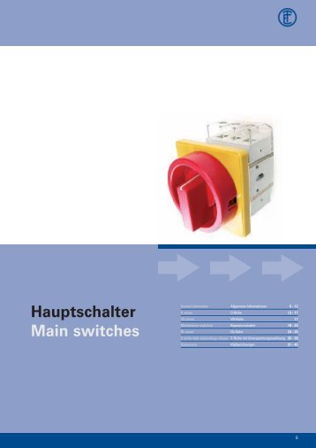 Hauptschalter Main switches - Eltron