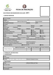 Ficha de doutorado - Programa de Engenharia Nuclear - UFRJ