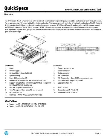 HP ProLiant DL120 Generation 7 (G7) - FTP Directory Listing - HP