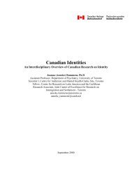 Canadian Identities: An Interdisciplinary Overview of - CERIS